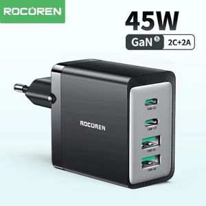 ROCOREN Chargeur Rapide GaN pour Ordinateur Portable, 45W, PD, Type C, USB