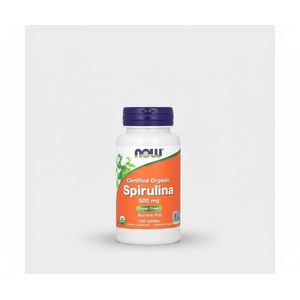 Now Spiruline Bio 500mg - 100 Comprimés Certifiés Biologiques - Complément Alimentaire Naturel pour Vitalité & Soutien Immunitaire