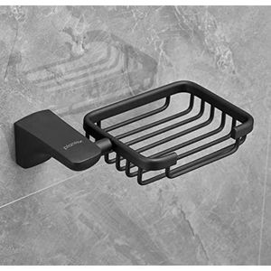 Ferri Porte savon noir mural pour salle de bain  en acier inoxydable