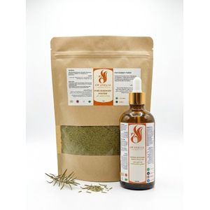 Pack Romarin Royal Repousse & Densité Extreme Swanelia – Poudre de Romarin Pure (250g) + Huile de Romarin Pure (100ml)