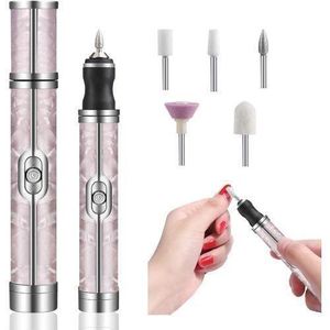 Lime à Ongles Électrique Professionnelle – Ponceuse pour Ongles Épais avec 5 Embouts & 4 Vitesses Réglables