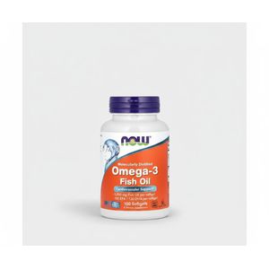 Now Huile de Poisson Oméga 3 - 1000mg, 100 Gélules Molles (50 Portions) - Soutien Cardiaque et Cérébral Naturel