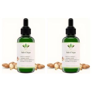 Lotus Bio Lot de 2 - Huile d'Argan Bio - Hydratant Naturel Pour Peau, Cheveux Et Ongles - Flacon Pipette 50ml