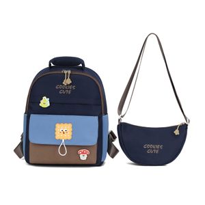 Sac d'école en tissu pour usage quotidien avec poches externes