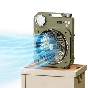 Ventilateur de camping extérieur rechargeable USB avec lampe LED