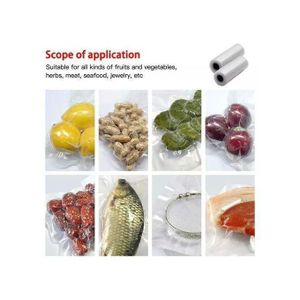 3x Sac d'emballage alimentaire de cuisine transparent, conservation des aliments frais
