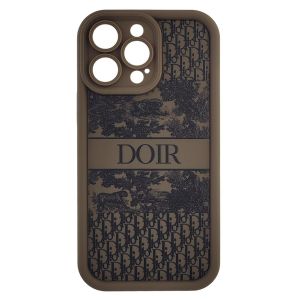 Pochette silicone pour iPhone 14 Pro Max Marron Haute Qualité 