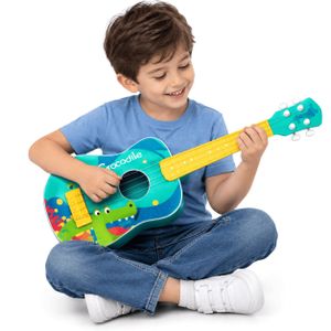 Guitare Jouet pour Enfants Crocodile, Instrument de Musique Éducatif, 6 Cordes, Design Coloré, Dès 3 Ans, Cadeau Enfant