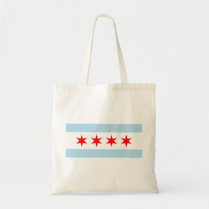 Chicago flag tote bag Unique, haute qualité