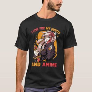 I Live For My Quests And Anime - Cute Kawaii Girl T-Shirt