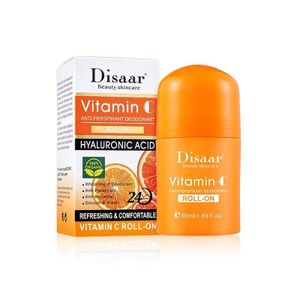 Disaar Stick solide à la vitamine C , stick anti-transpirant nettoyant à la vitamine C orange, stick roll-on pour le corps et les aisselles