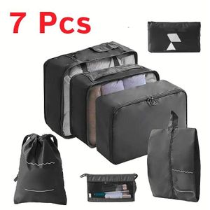 Pack 7Pcs Sac de Rangement pour Voyage de Valise, Organisateur de vêtements