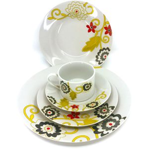 BATALHA SET 6 ASSIETTES PORCELAINE BLANCHE 20 CM