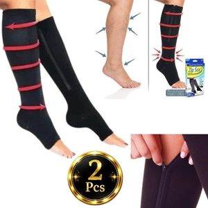 Chaussettes de Compression avec Fermeture Éclair Zip Sox – Soulagement Varices & Circulation
