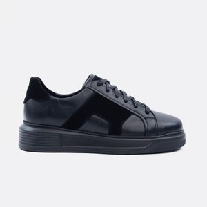 D'Urbano Fascia 016 : Espadrille en cuir Homme Noir