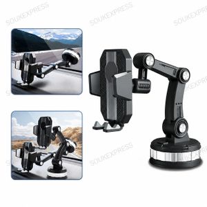 Support Téléphone Voiture rotatif à Ventouse 360° – Porte-Téléphone sur Pare Brise Réglable avec Bouton Pop-up Pour Tableau de Bord