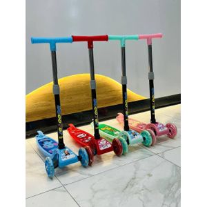 Trottinette pliable 3 roues stable avec guidon reglable et roues flash pour garçons et fille