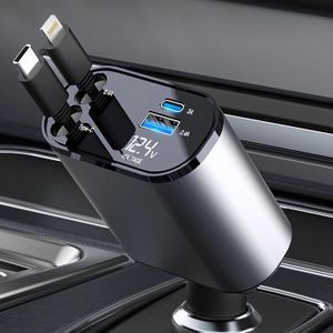 Chargeur de voiture intelligent à double port USB avec affichage LED – Connexion stable même sur routes