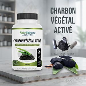 Herbo Ridouane Charbon Végétal Activé 300 mg 60 Gélules