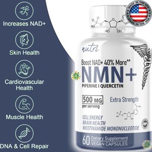 Nature's Fusions NMN+, Extra Strength, 500 mg , 60 Vegan Capsules 