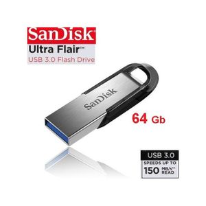 Clé USB 3.0 SanDisk Ultra Flair 64 Go (SDCZ73-064G-G46) prix Maroc