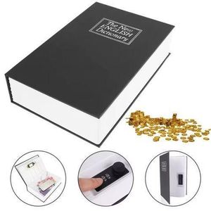 Coffre-Fort Portable en Forme de Livre – Boîte de Rangement Discrète avec Serrure à Clé ou Verrou à Combinaison – Coffre-Fort Noir pour Bijoux, Argent et Objets de Valeur