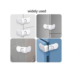 Lot de 5 Bloque-Tiroirs Sécurité Bébé – Pose Facile Sans Perçage – Anti-Pincement – Protection Enfant pour Armoires et Placards
