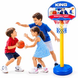King Panier de Basketball pour Enfants Basketball Shoot – Jeu de Basket sur Pied avec Panier et Ballon – Jouet Sportif pour Enfants Dès 3 Ans – Jeu d’Adresse et d’Activité Physique