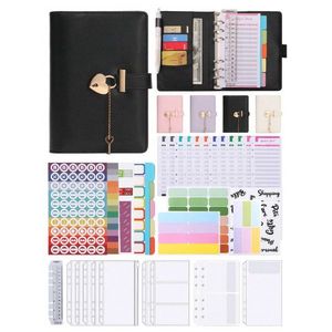 Classeur Budget A6 Français,Classeur Budget En PU Cuir Budget Planner