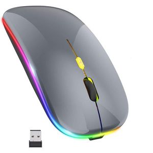 SDLOGAL Souris silencieuse optique sans fil rechargeable 2,4 G