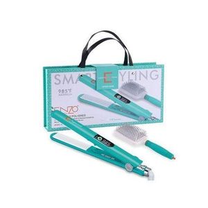 Enzo Pack Salon 2en1 Brosse à cheveux et lisseur professionnelle femme