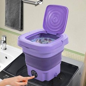 Mini Machine à Laver Portable Pliable 12 L avec Essorage – Laveuse Compacte pour Chaussettes, Sous-Vêtements et Petit Linge, Idéale pour Voyage et Camping