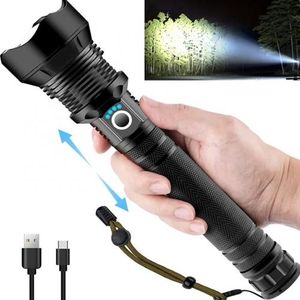 Acheter T6 lampe de poche LED Super lumineux torche Portable USB  Rechargeable Zoom Mini torche électrique lampe de poche Camping en plein  air tactique