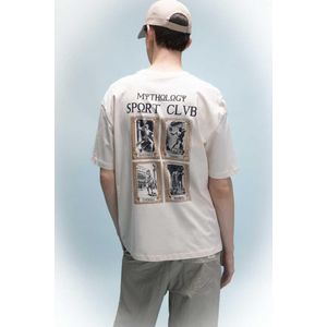 Defacto T-shirt homme coupe oversize col rond manches courtes - C3625AX - Pierre