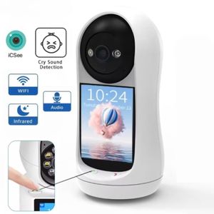 Caméra IP de Sécurité Wi-Fi 3MP avec Écran – Appels Vidéo Bidirectionnels et Détection de Mouvement