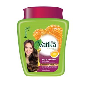 Vatika معالجة الشعر المكثفة بحمام زيت 500 جرام قناع شعر مملوء بالعسل والبيض للتغذية والترطيب العميق