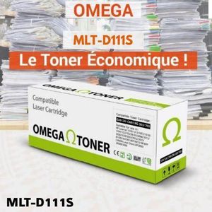 Omega Toner MLT-D111S Haute Qualitè compatible avec les imprimantes XPRESS M2020, M2070, M2070F, M2070FW - Jusqu'à 1 000 pages