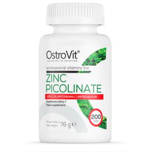 OstroVit Zinc Picolinate 200 comprimés ÉDITION LIMITÉE