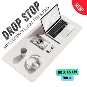 Drop Stop Tapis De Bureau Antidérapant, Tapis De Souris, Protecteur De Table De Bureau Pvc Imperméable, Ultra Mince Grand Tampon De Bureau, Tapis D'écriture De Bureau Pour Ordinateur Portable Facile À Nettoyer Pour Le Travail De Bureau/maison/décoration ( Blanc ).