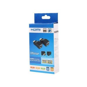HDMI to RJ45 Extender Adapter (Receiver & Transmitter) by Cat-5e/6 Cable