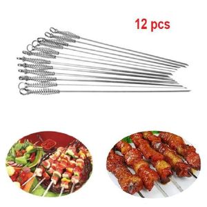 Set de 12 Brochettes de Barbecue en Acier Inoxydable – Spécial Eid Al Adha