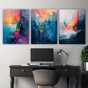 لوحة فنية حائطية حديثة من 3 قطع