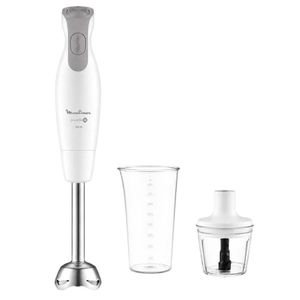 Moulinex Mixeur Plongeant DailyChef DD552110 600W Blanc avec Hachoir et Gobelet
