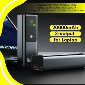 Plustar Power Bank 20000mAh 100W – Charge Ultra Rapide – USB-C & USB-A – Batterie Externe pour PC Portable & Smartphone