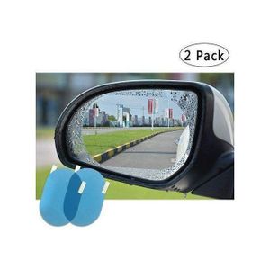 2 pièces de film pour rétroviseur de voiture – Autocollants transparents anti-pluie et anti-buée.