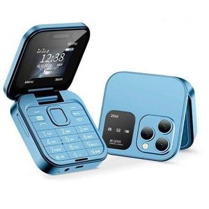 هاتف محمول قابل للطي سيرفو i16 Pro أزرق فائق الصغر - شريحتي اتصال، كاميرا عالية الدقة