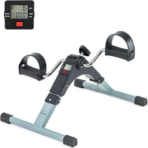 Mini Pédalier d’Exercice, Mini Vélo d'Appartement, Pédalier Pliable pour Jambes et Bras, Résistance Réglable avec Ecran LCD.