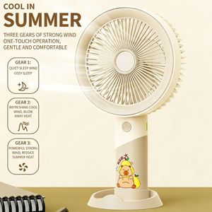 Ventilateur portable, 3 vitesses, rechargeable par USB, en plastique, Ventilateur de refroidissement portable pour l'extérieur pour étudiants