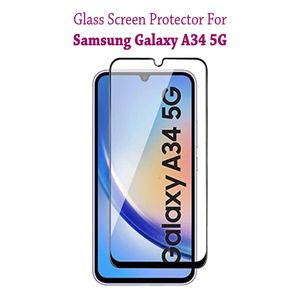 Protecteur d'écran Glass pour Samsung Galaxy A34 5G, anti-rayures, anti-chocs, haute transparence, installation facile