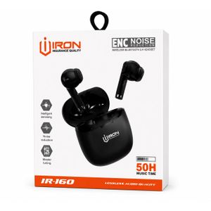 Iron Écouteurs Sans Fil iIRON IR-160 Bluetooth 5.4 – ENC, 50H d'Autonomie